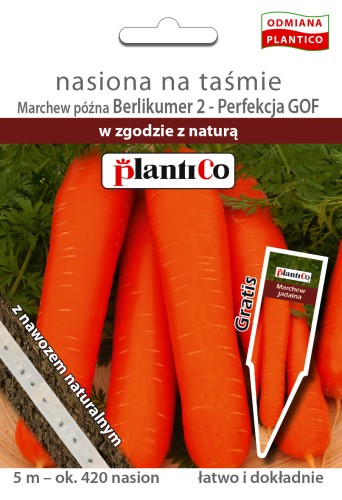Marchew jadalna późna- nasiona na taśmie z nawozem