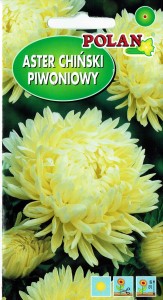 Aster ch. peoniowy krem. żółty 1g