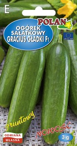 Ogórek sałatkowy - gruntowy Gracius Gładki - mieszaniec 3 g
