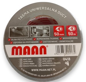 Taśma duct srebrna 50mm x 50 m .